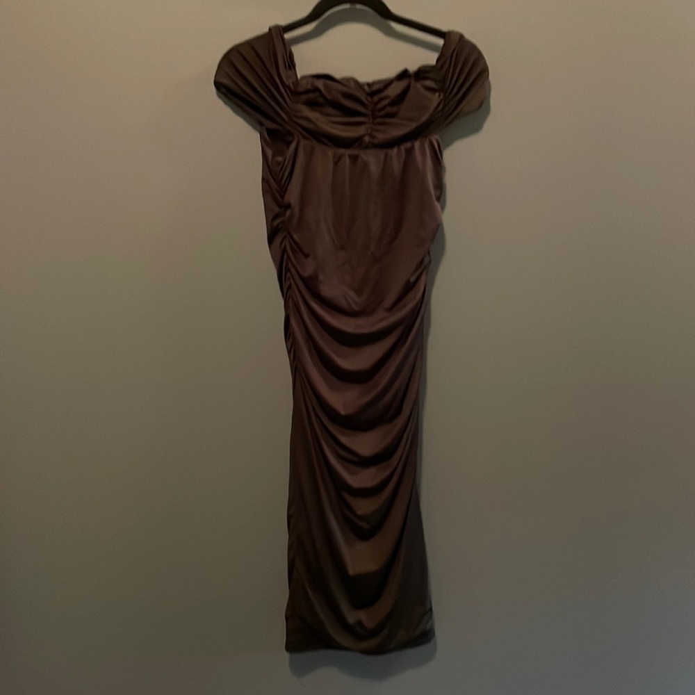 Juniors black tight fitting dress